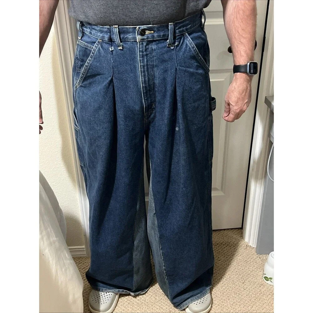 Carhartt Reworked Jeans Split Panel Two Tone Denim Custom Streetwear Thrashed